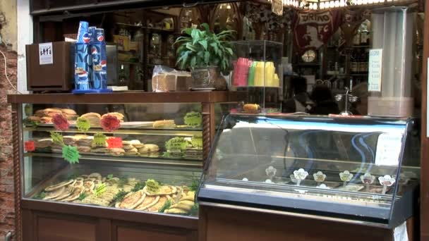 Venedig smörgåsbutik — Stockvideo