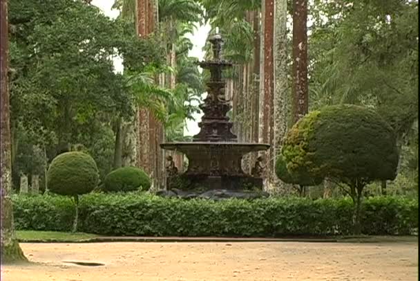 Garden Fountain in Rio de Janeiro — Stock Video