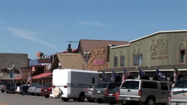 West Yellowstone ciudad — Vídeos de Stock