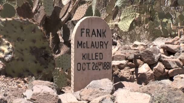 Tombstone Boothill Graveyard — ストック動画