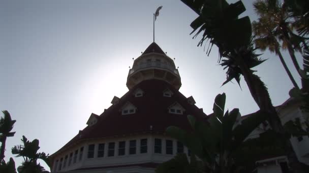 Coronado Hotel Sihouette — Αρχείο Βίντεο
