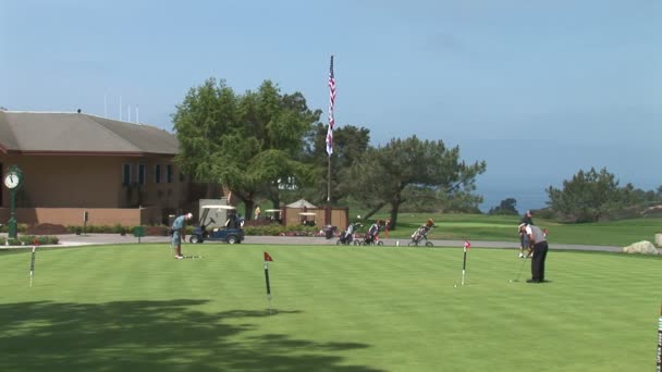 Golf course in San Diego — Stockvideo