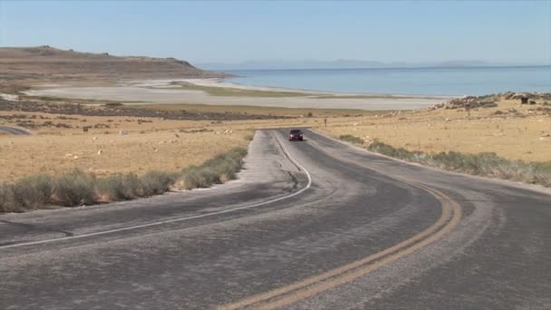 Road on Antelope Island — Αρχείο Βίντεο
