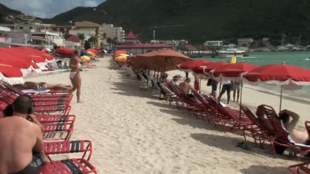 Grote baai strand — Stockvideo