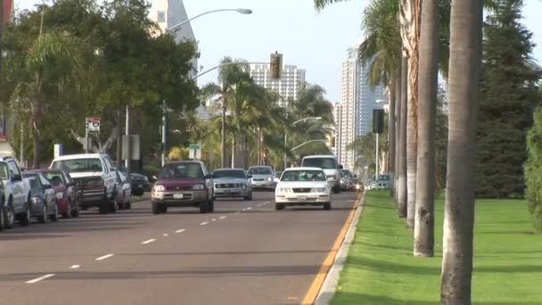 Coronado Island traffic — Stock Video