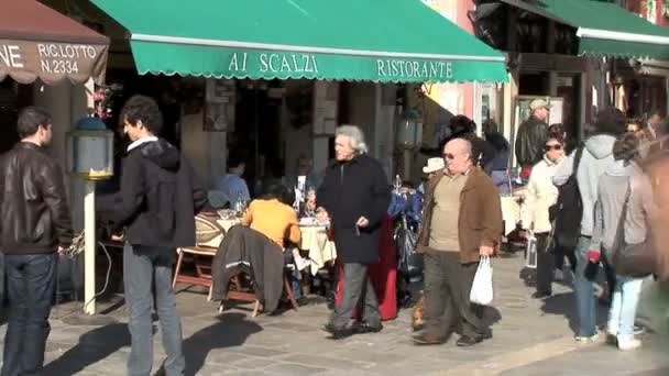 Venedig restaurant in italien — Stockvideo