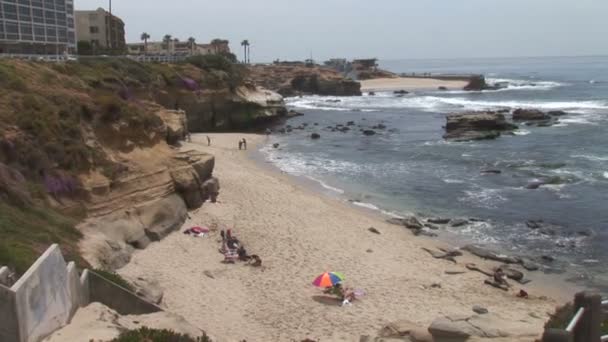 Praia de La Jolla em San Diego — Vídeo de Stock