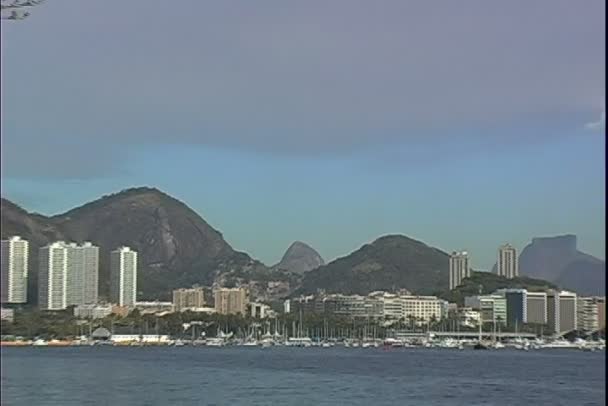 Botafogo küsten in rio de janeiro — Stockvideo