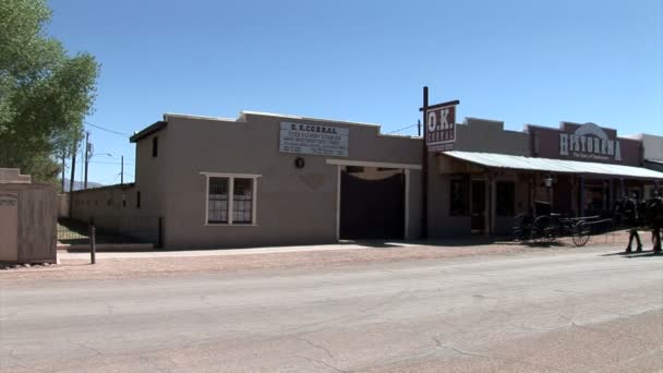 OK Corral bar in Tombstone city — Stock video