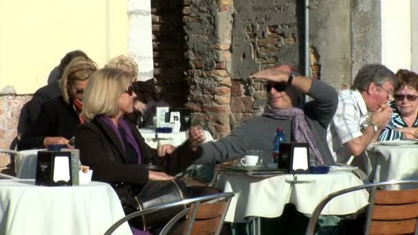 Venice Cafe w Włochy — Wideo stockowe