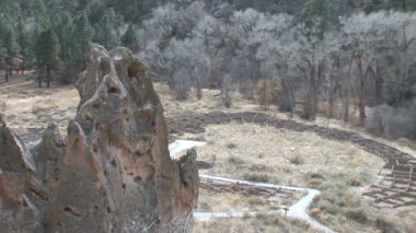 New Mexico'daki Anasazi Köyü Harabeleri