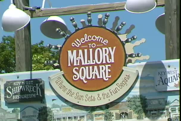 Señal de Mallory Square — Vídeo de stock