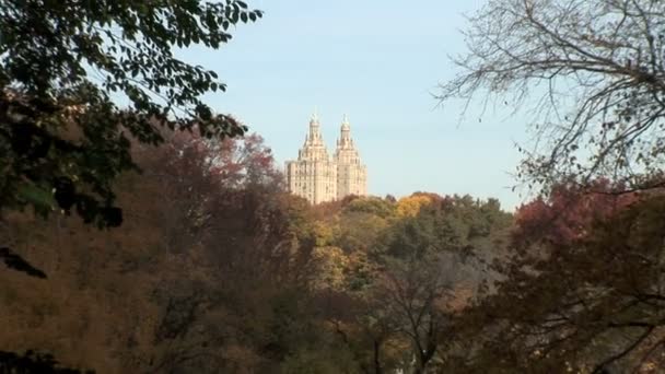 Türme über dem Central Park — Stockvideo