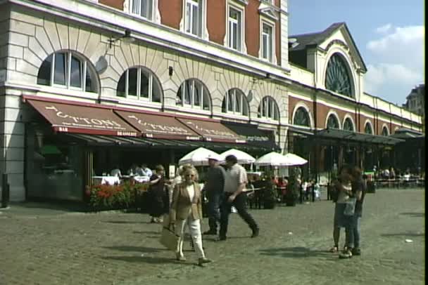 Covent Garden café em Londres — Vídeo de Stock