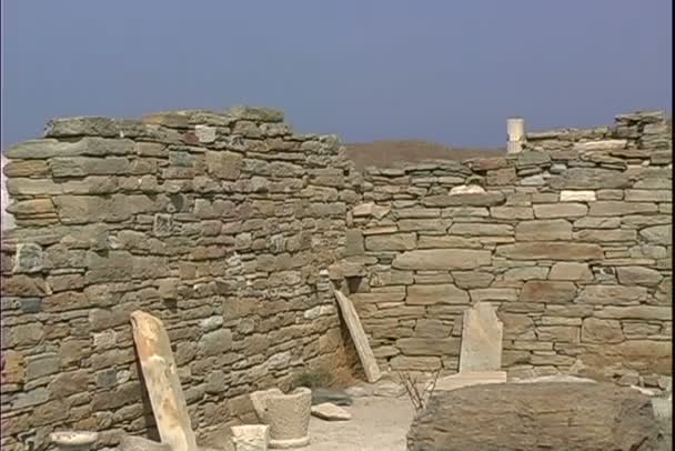 Rovine di Delos in Grecia — Video Stock