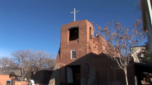 San Miguel Mission kyrka — Stockvideo