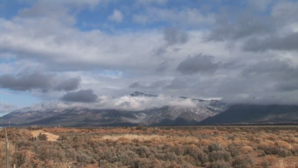 Taos Montañas paisaje — Vídeo de stock