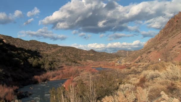 Řeka Rio Grande v poušti — Stock video