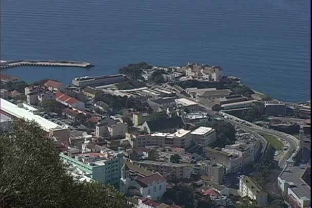 Bahía de Rosia en Gibraltar — Vídeo de stock