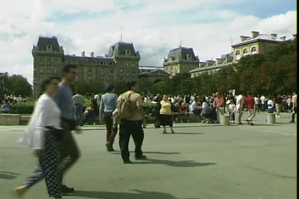 Notre Dame de Paris Cathedral — Stok Video