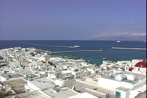 希腊麦克诺斯岛城市 — 图库视频影像