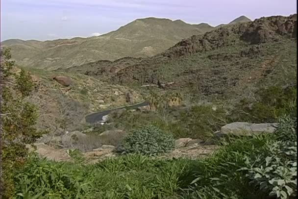 Estrada de asfalto no deserto — Vídeo de Stock