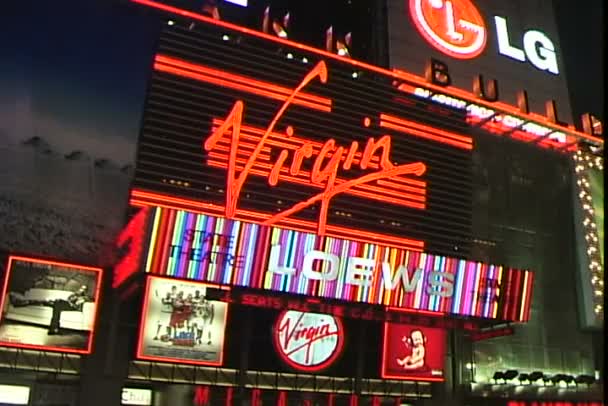 Virgin Sign in Nova Iorque — Vídeo de Stock