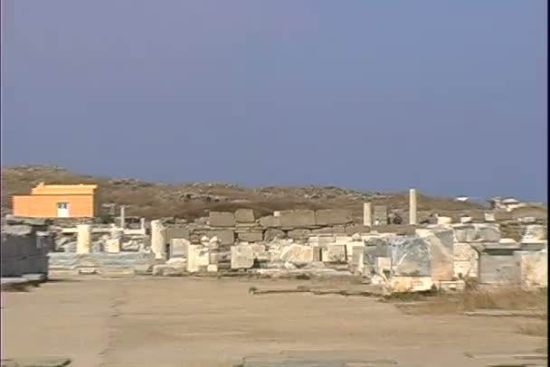 Ruinas de Delos en Grecia — Vídeos de Stock