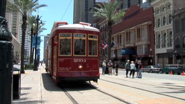 Трамвай в Новому Орлеані — стокове відео