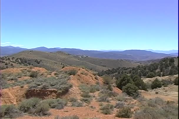 Comstock landschaft in nävada — Stockvideo