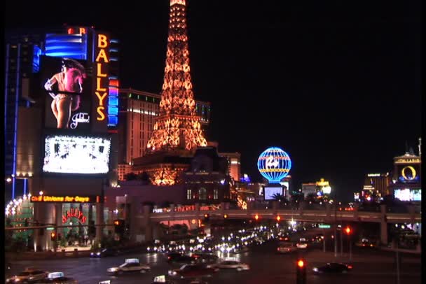 Cartel de tira de Ballys en Las Vegas — Vídeos de Stock