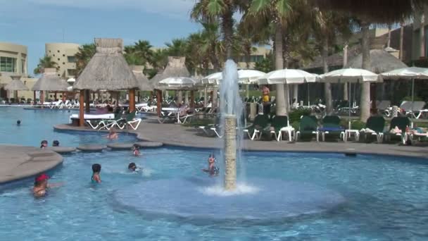 Swimming pool in Mayan Palace — ストック動画