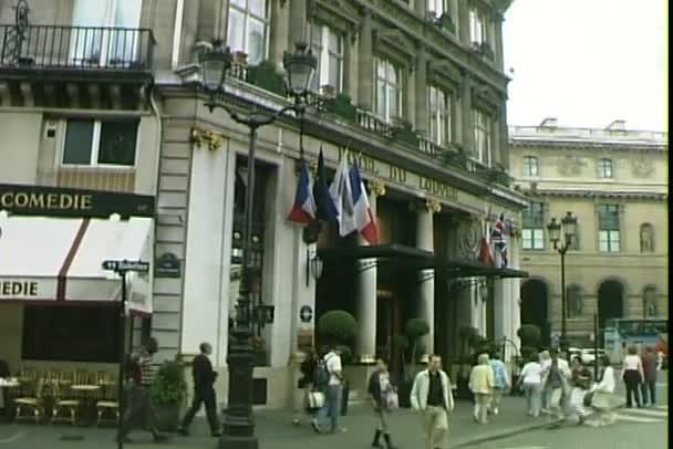 Hotel du Louvre en París — Vídeos de Stock