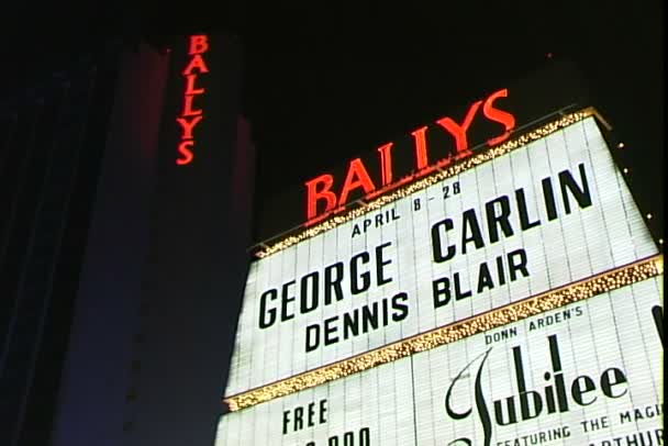 Signe de bande Ballys en Las Vegas — Video