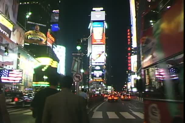 Таймс-сквер в Нью-Йорке — стоковое видео