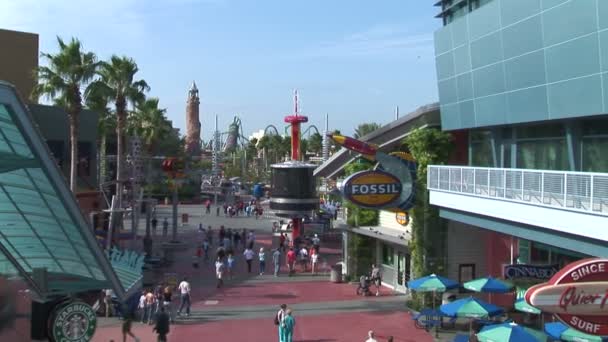 Universal CityWalk theme park — Stock Video