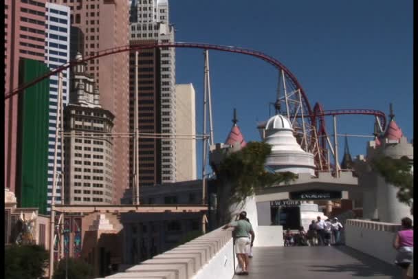 Hotel Nueva York en Las Vegas — Vídeo de stock