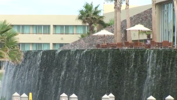 Waterfall in Mayan Palace — Stock Video