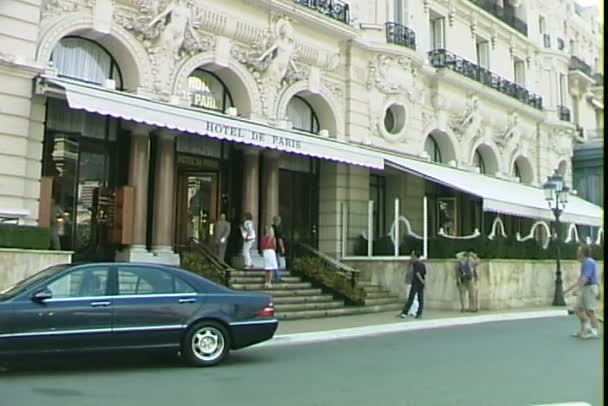 モナコのホテル・ド・パリ — ストック動画
