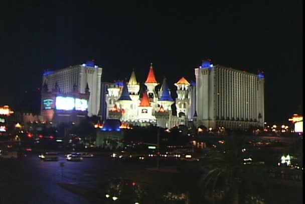 Excalibur hotel w Las Vegas — Wideo stockowe