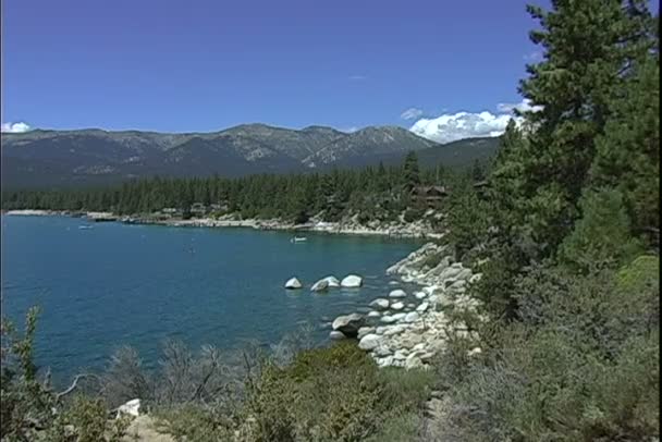 Crystal Bay on lake Tahoe — Stock Video