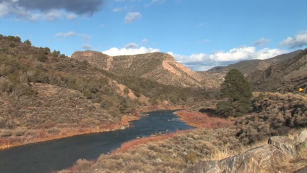 Rio Grande folyó sivatagban — Stock videók