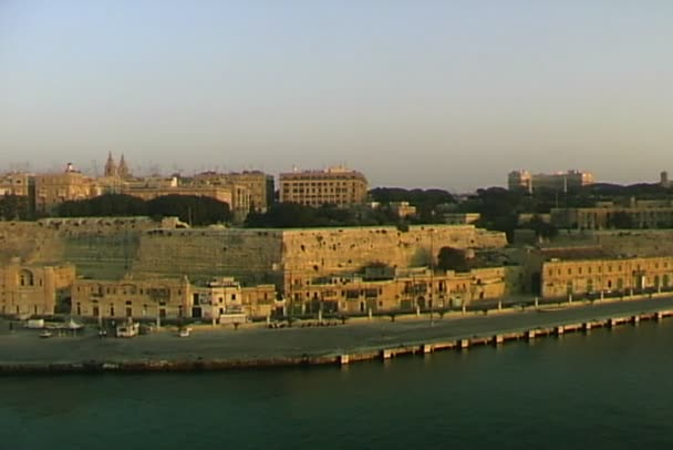 Большая гавань на Мальте — стоковое видео