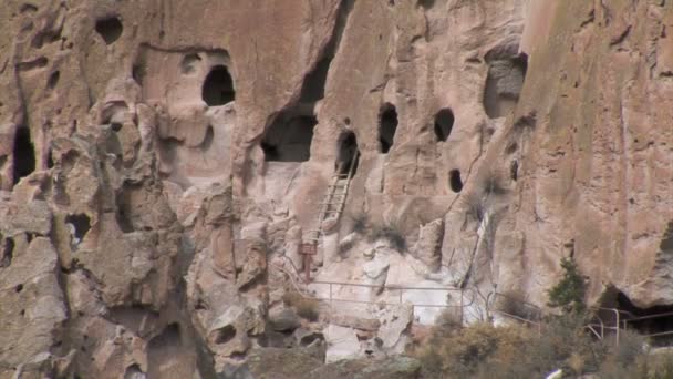 Anasazi печера житлових приміщень — стокове відео