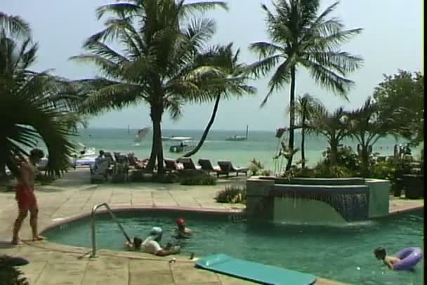 Kókusz strand-medence — Stock videók