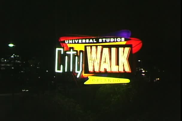 Panneau de parc à thème CityWalk — Video