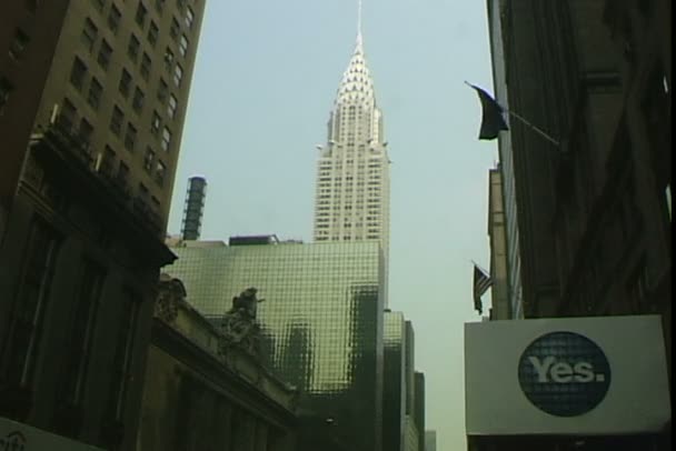 Здание Chrysler в Нью-Йорке — стоковое видео