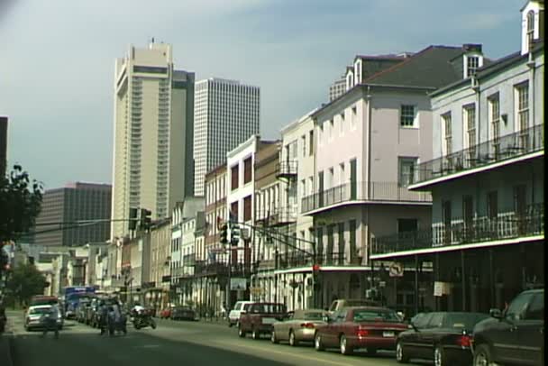 Barrio Francés en Nueva Orleans — Vídeo de stock