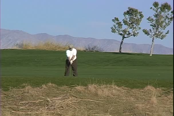 Gente jugando golf en el campo de golf — Vídeos de Stock