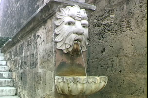 Fuente León en construcción en Malta — Vídeos de Stock